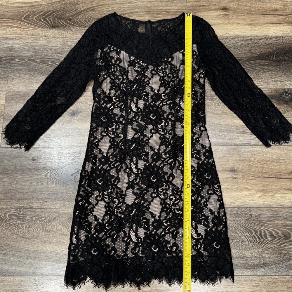 NWT🖤BB DAKOTA Women's Hale Scalloped Black Lace Dress Size 4 - Picture 14 of 14